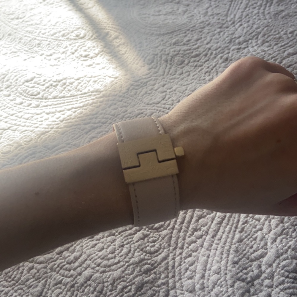 Mark & graham gold clasp leather bracelet